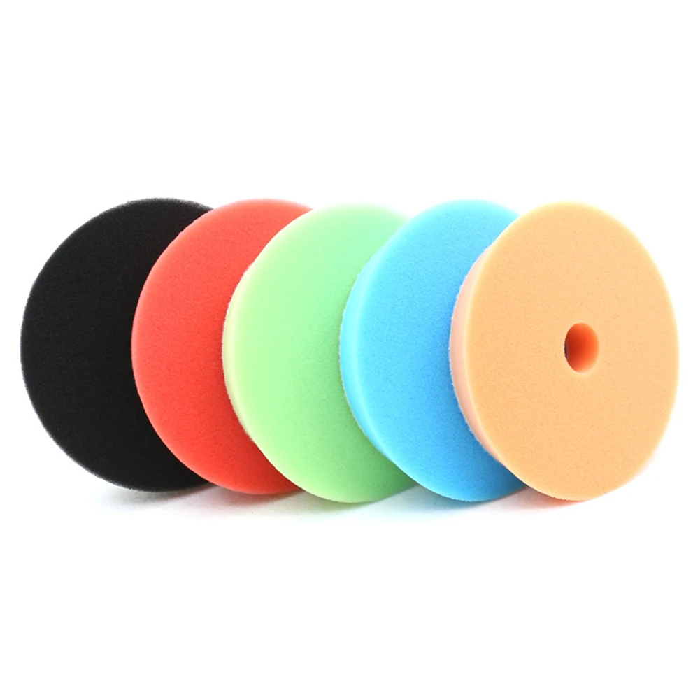 5Pcs Polishing Sponge Pads Kit Buffing Pad Washable Reusable Pad For Car Glass Polish Removes Scratches