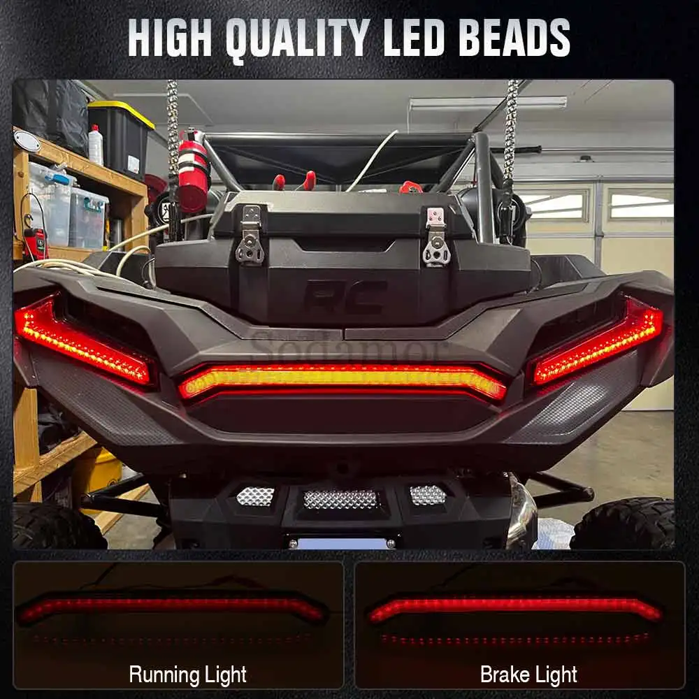 

Motorcycle UTV ATV LED Rear Center Long Tail Light / Tail Lamps for 2023 RZR XP 1000 Ultimate, XP 4 1000 High Lifter 2020-2022