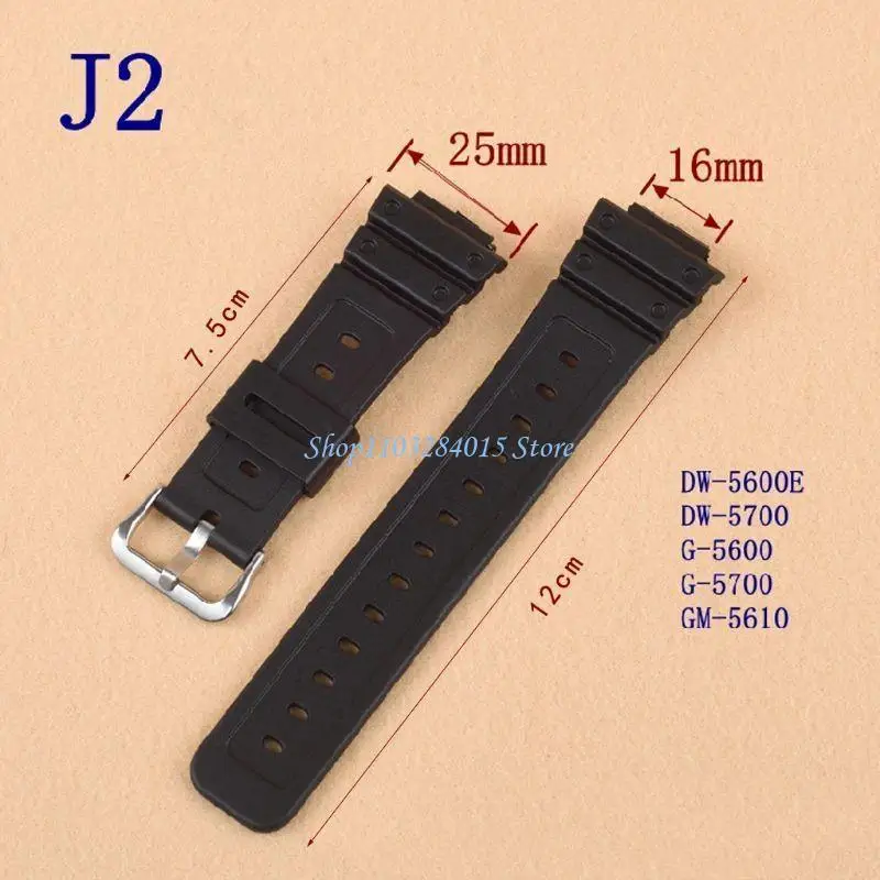 

R6FF Мягкий ремешок-браслет с защитой от пота-петли для DW-5700 G-5600 G-5700 GM-5610