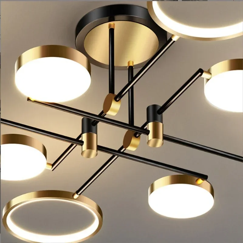 Modern Luxury LED Ceiling Lamp Bedroom Restaurant Living Room Kitchen Remote Control Chandelier Home Decoration Lighting Fixture