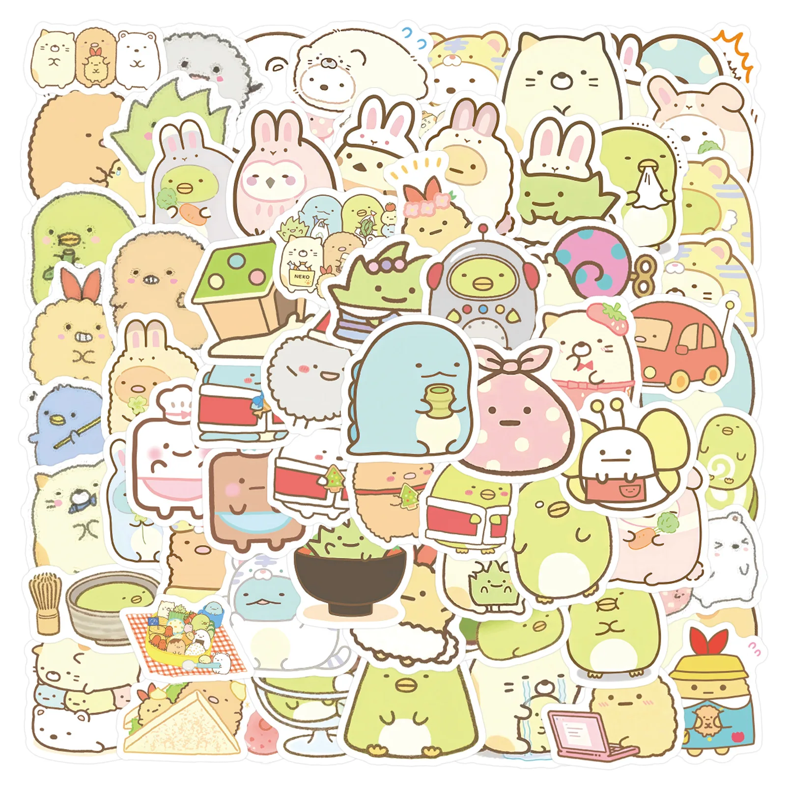 100 Stück Corner Critters Aufkleber Dekoration für Handy, Laptop, Wasserflasche, Kühlschrank, Koffer, Skateboard, Gitarre, DIY-Spielzeug, wasserfeste Aufkleber