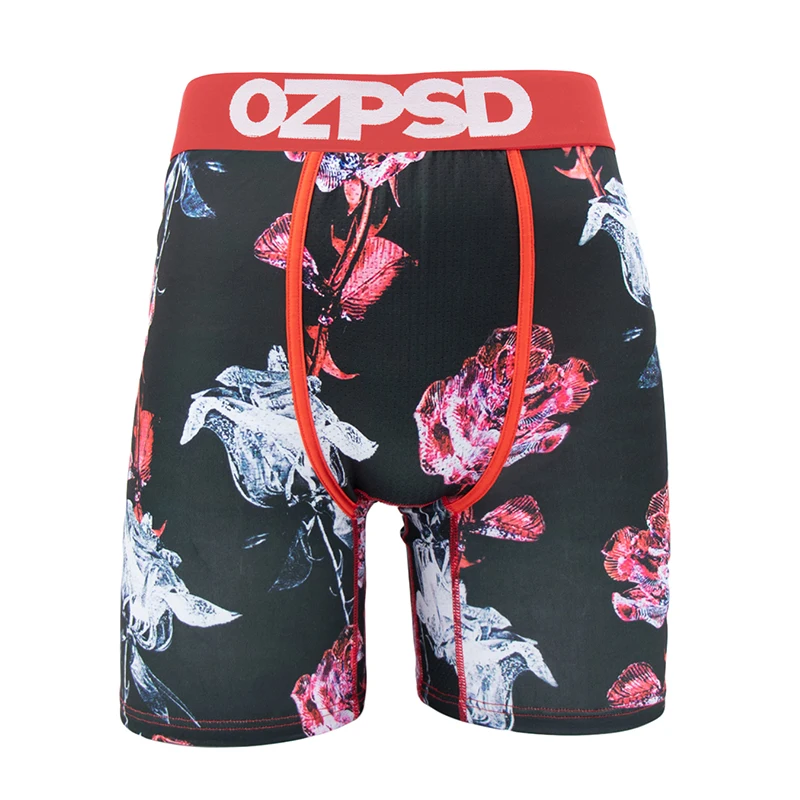 OZPSD Sexy Men Underwear Boxers Cueca Male Panty Lingerie Men Underpants Boxershorts Plus Size Breathable Print Man Boxer Briefs