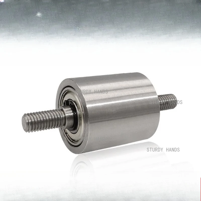 40mm outer diameter double head axis bearing roller driven sand belt idler roller roller hardware accessories