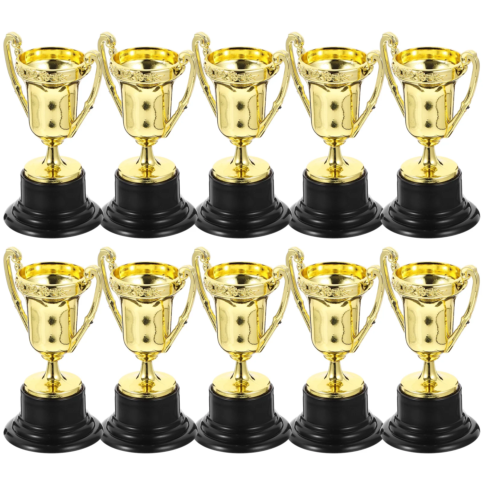 10 Pcs Cup Trophy Reward Prizes Household Gold Award Cups Golden Plastic Mini Model Child