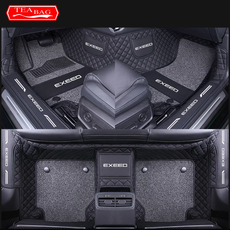 Car Styling Foot Pads Carpets Non-slip Rugs Panel Cover Floor Mats for Chery Exeed LX 2019 2020 2021 2022 2023 Auto Accessories