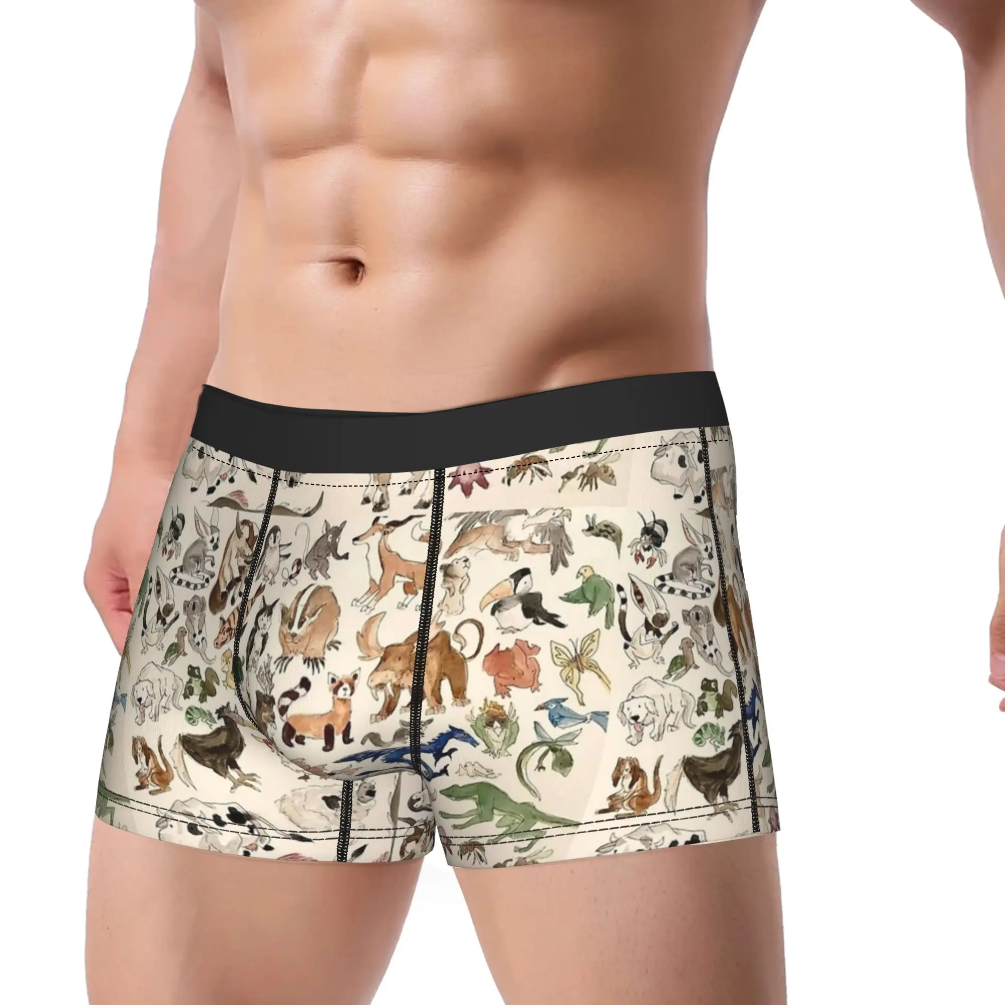 Avatars Animal Character Avatars Airbender Underwear  Men Shorts Briefs Novelty Trunk Quality Printing Plus Size Underpants