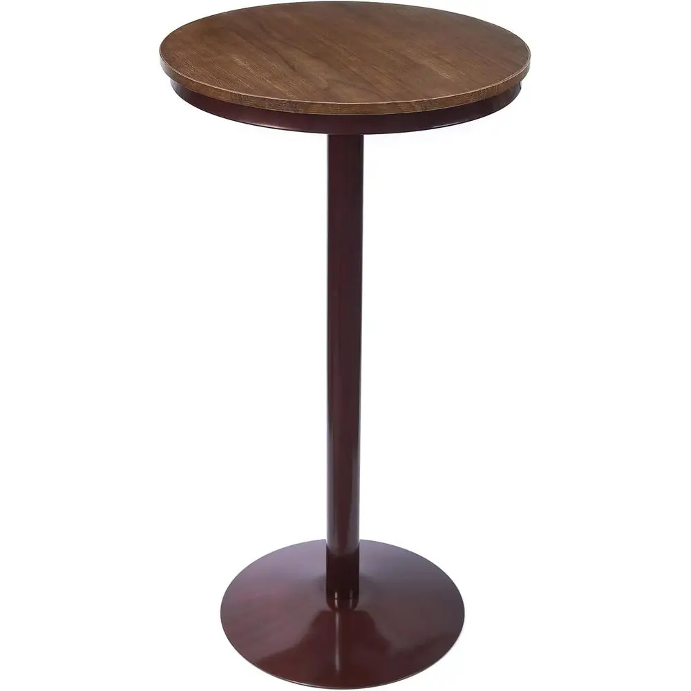 

Круглый деревянный барный стол в индустриальном стиле (42 дюйма) с металлическим основанием для паба, кухни и столовой