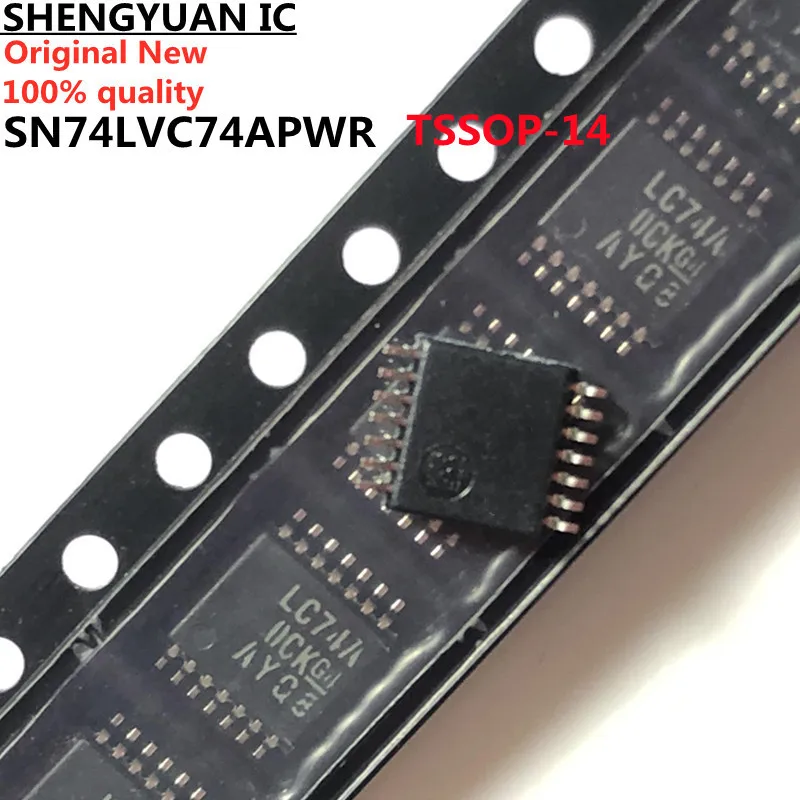 20Pcs SN74LVC74APWR LC74A TSSOP-14 SN74LVC74A 74LVC74A  DUAL POSITIVE-EDGE-TRIGGERED D-TYPE FLIP-FLOPS WITH CLEAR AND PRESET NEW