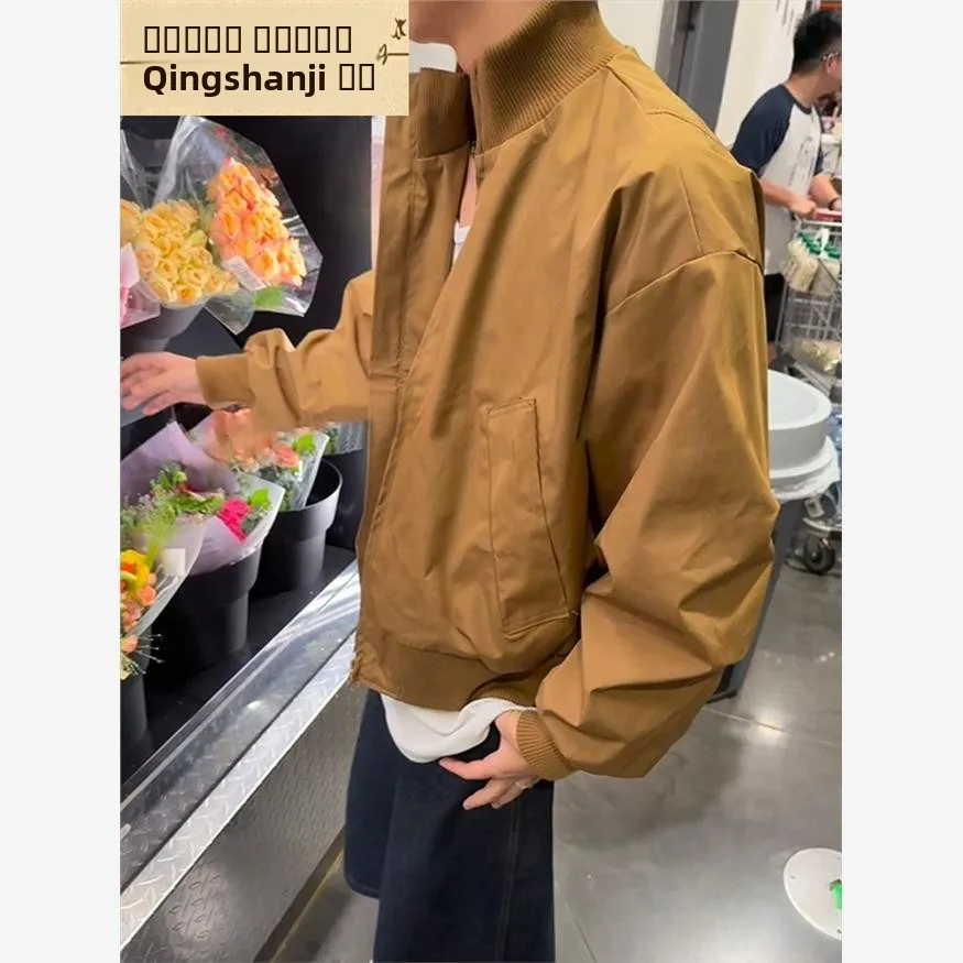 

Мужское пальто Bomber Flight Jaet цвета хаки ort American Sle Baseball orm Cleanfit, свободная верхняя одежда, осенний сезон, мужское пальто