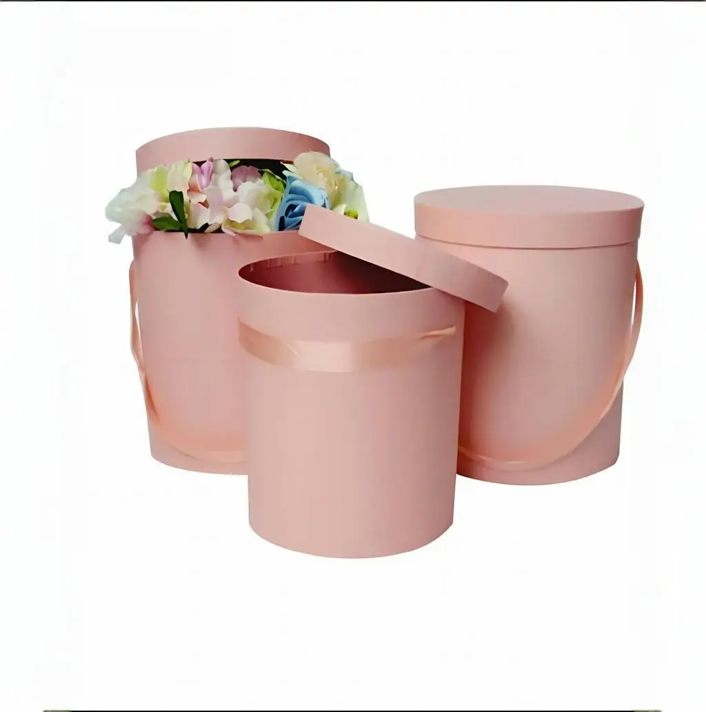 

3PCS/set Valentine's Day gift florist packing gift flowers paper box,Pure color NO LOGO wedding party decoration box