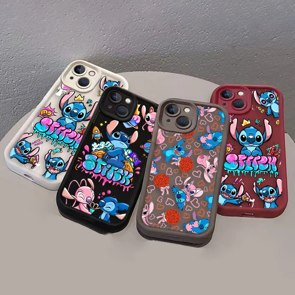 

Disney Baby Lilo And Stitch Angel Phone Case For Xiaomi 11 14 14T POCO F3 F4 F5 X3 X4 X5 M6 Redmi 10 10C 12 12C 13 13C 14C Case