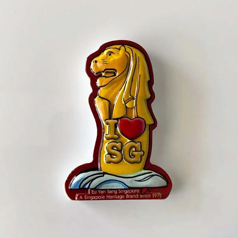 

3D Resin Singapore Merlion Fridge Magnet - Decorative Room & Home Accent, Unique Cute Strong Refrigerator Magnet