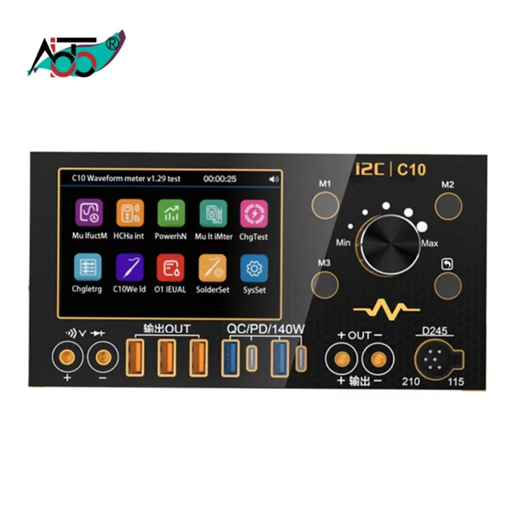 i2C C10 Waveform 140w Fast Charge C115 C245 C210 Handle Compatible Cell Phone Repair Equipment Micro Voltage Digital Ammeter
