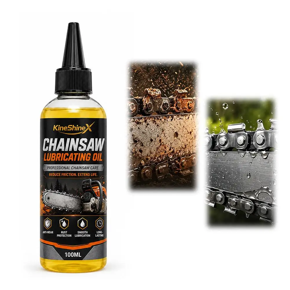 100ml Chainsaw Lubricating Oil Anti-Rust Anti-Wear Chain Lubricant Noise Reduction Maintenance Oil for Electric Saw