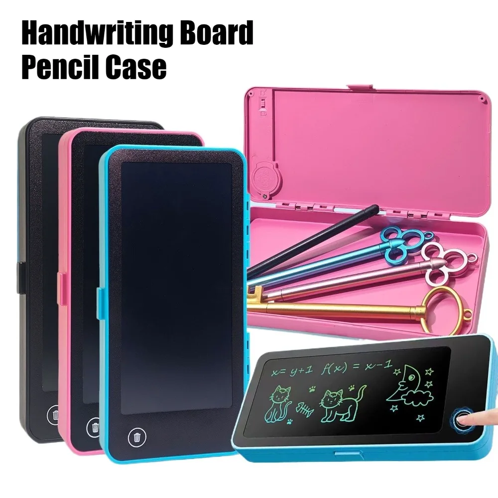 estojo-de-papelaria-portatil-2-em-1-com-tablet-lcd-para-escrita-quadro-eletronico-apagavel-bloco-de-escrita-reutilizavel-materiais-escolares