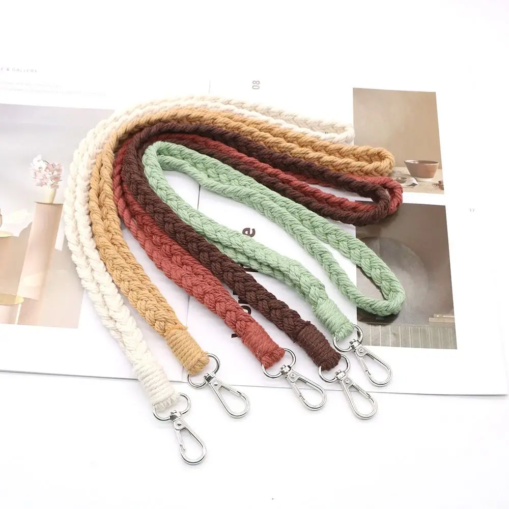 Braided Macrame Teacher Lanyard/ Keychain Boho Chic Braided Macrame Lanyards for Keys or ID Badge Valentine\'s Day Gift Jewelry