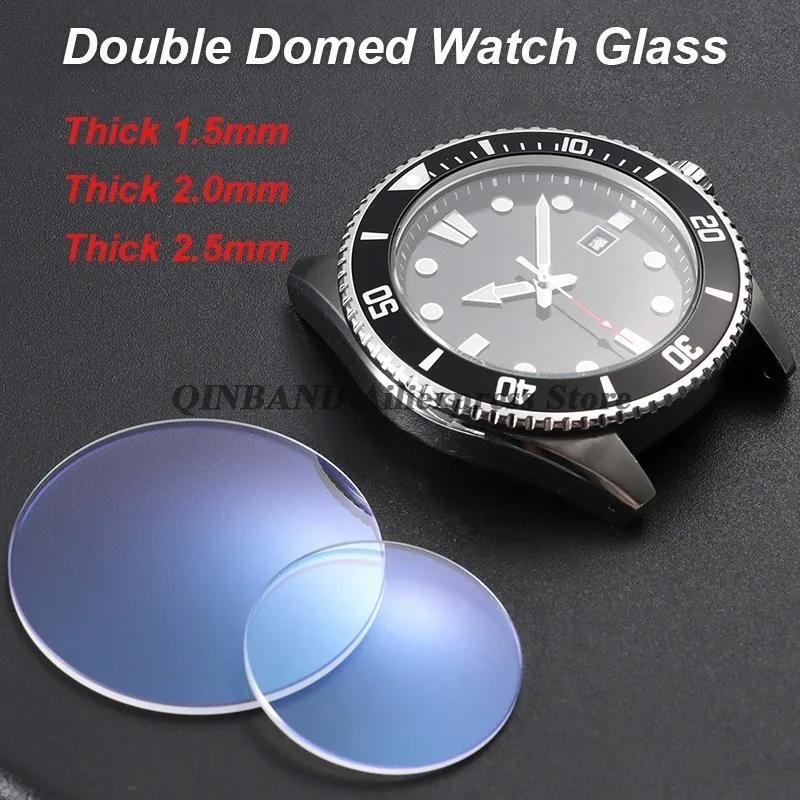28/29 /30/31/32/33/34/35/36/37/38mm Round Crystal Parts Blue Light Coating Film Watches Glass Replacement Double Domed Diameters