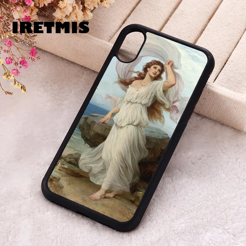 Iretmis Phone Cover Case For iPhone X XS Max XR 11 12 13 PRO MINI 14 15 16 Plus Rubber Silicone TPU Goddess