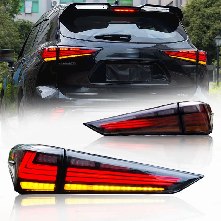 

Smoke Black LED Tail Lights for Highlander 2021-2022 - Sequential Turn Signals, Plug & Play