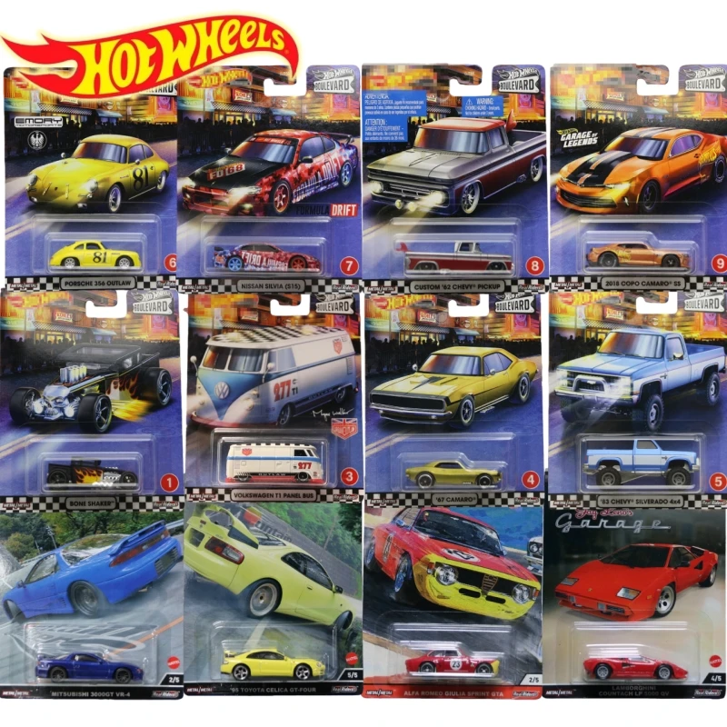 

Hot Sale Hot Wheels Car Culture Jay Leno'S Garage Set 1:64 Scale Diecast Vehicles FPY86-957N Premium Collectibles Car Model Toys