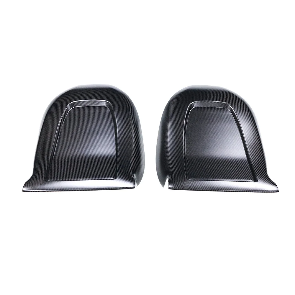 

For 2PCS Car Seat Back Add On Cover For Tesla Model 3&Y Real Dry Carbon Fiber