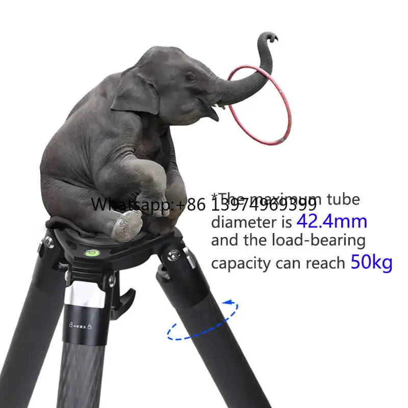 OBO V990L 2000mm Ultra High Carbon Fiber Tripod 50KG Heavy Duty  Twist Lock Professional Tripod Stand for DSLR Video