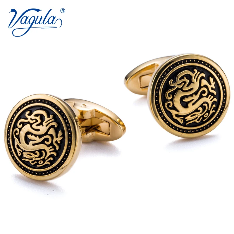 VAGULA High Quality Cufflinks Wedding Suit Shirt Buttons Gemelos Dragon Cuff links 171