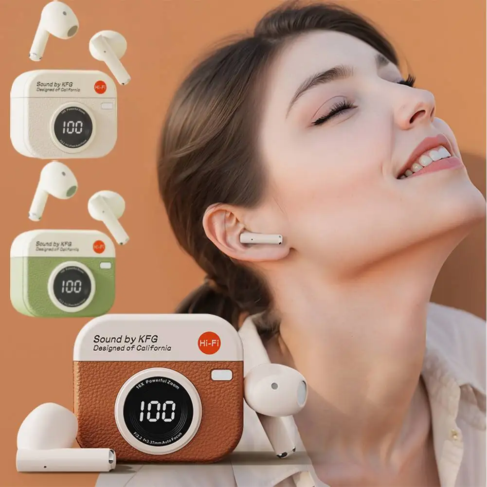 2025 TWS Wireless Earphones Bluetooth 5.4 36 Hours Play Back Sport Earbuds Active Noise Cancellation Headphone with LED Display