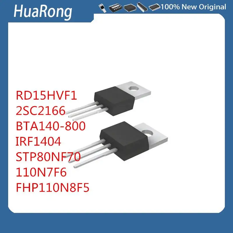 10Pcs/Lot  RD15HVF1 TO-220  2SC2166  BTA140-800   IRF1404  STP80NF70 110N7F6    FHP110N8F5