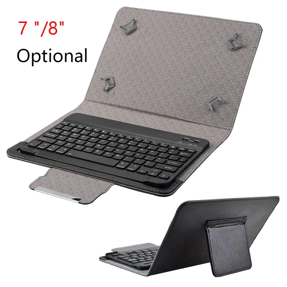 

Universal Stand PU Leather USB Type C Keyboard Protective Case Cover for 7 Inches/8 Inches Tablets Connection by Type C Cable