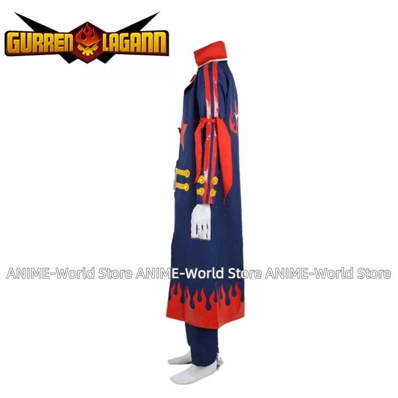 《Custom Made》Anime Outfit Tengen Toppa Gurren Lagann Simon Cosplay Costume Custom Size Any Size Wig Shoes