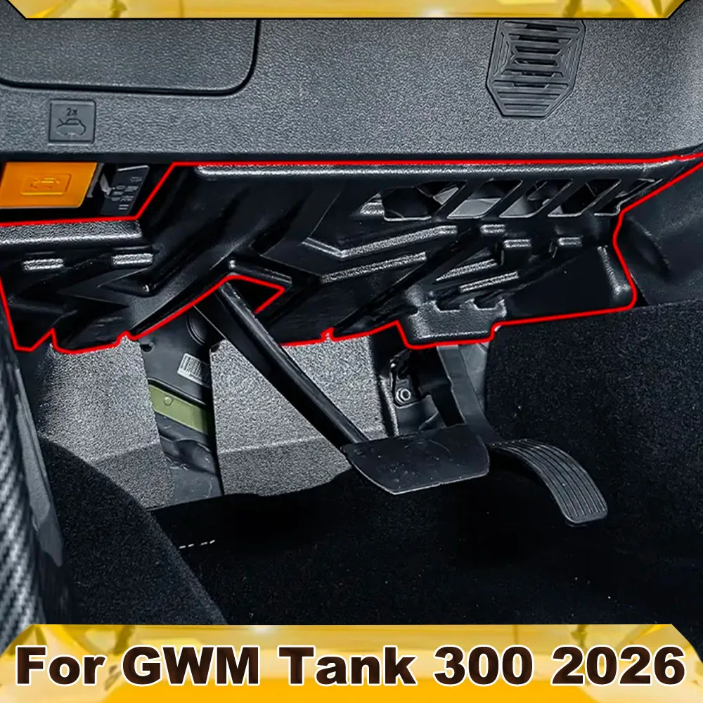 For GWM Tank 300 2026 Driver Footwell Anti-Kick Guard Full Wrap Protection Shield Protect Original Wiring Auto Interior Parts