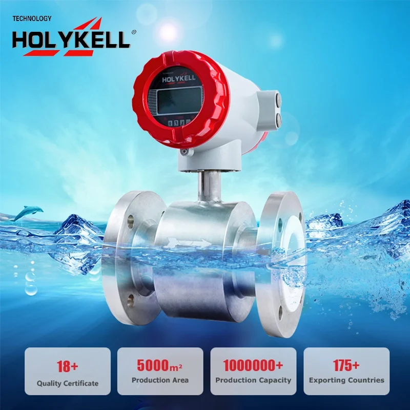 Low Cost Electromagnetic Flowmeter, 4-20mA Output Digital Magnetic Water Flow Meter Price