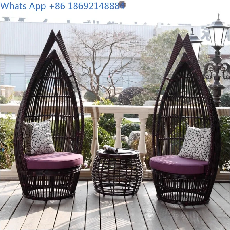 

Набор столов и стульев, стул из ротанга, журнальный столик, балкон, открытый двор, отдых, плетеный пейзаж из ротанга, креативное сиденье, водонепроницаемое