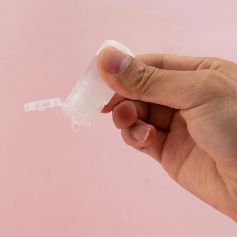 50/100pcs 10ml Extruded Plastic Bottles PE Semi Transparent Butterfly Cap Cosmetics Independent Dropper Bottle