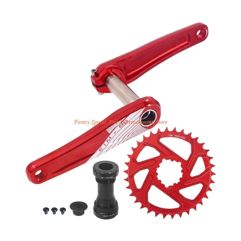 C4DE Aluminium-Kurbelgarnitur, 47,1 mm breiter Arm, 24 mm Chromoly für sichere Installation, Single Speed – Detail 2
