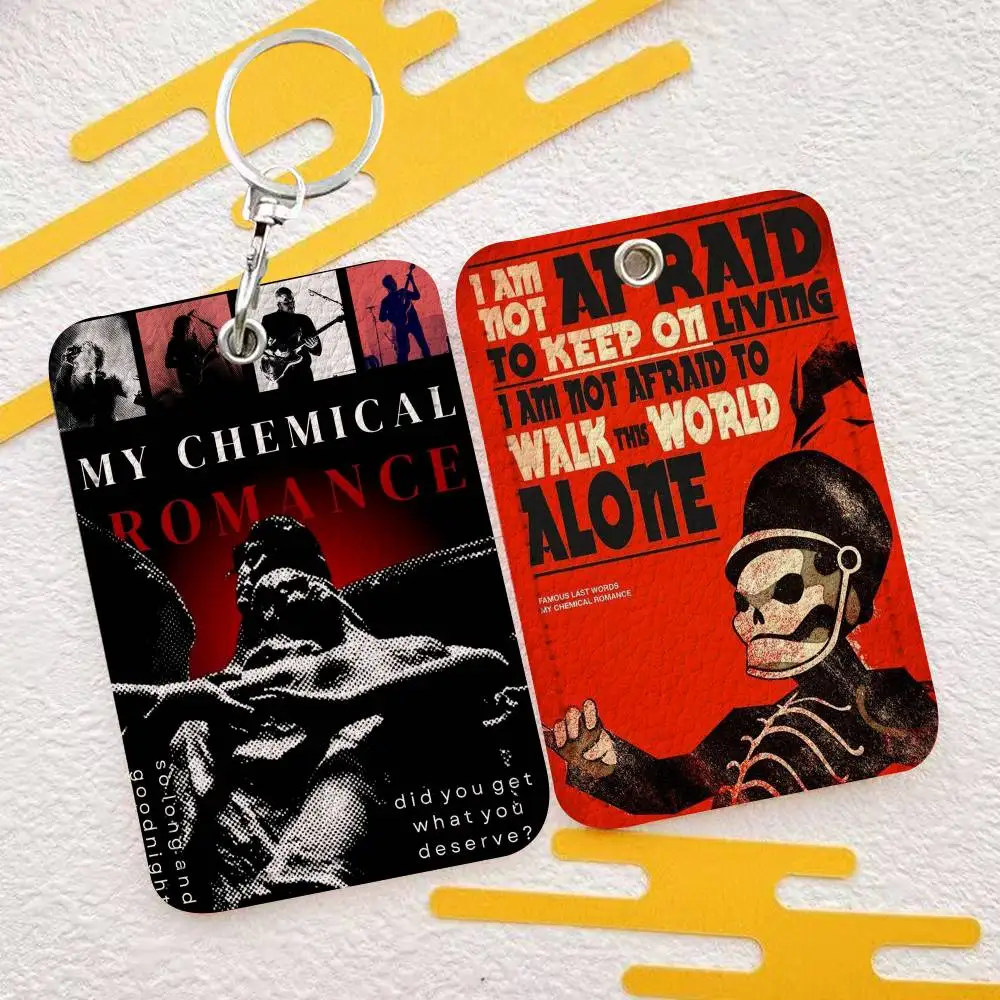Popular Rock Band My C-chemical Romance Fashion Leather Card Wallet Slim ID Protector for Office and School
