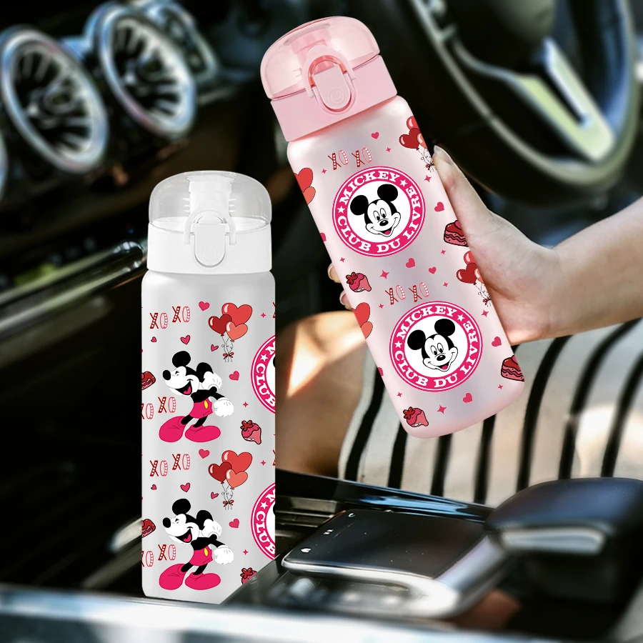 1 قطعة ديزني، ميكي، ميني نمط 26 أوقية زجاجة مياه بلاستيكية، كوب ماء رياضي خارجي عيد ميلاد/العودة إلى المدرسة