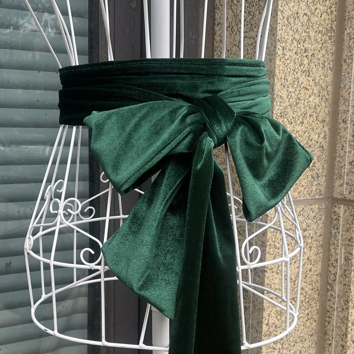 250cm Golden Velvet Waist Belt Multi-purpose Sash Strap Hair Band Scarf All-match Bag Strap Ribbon Velvet Fashion Belts