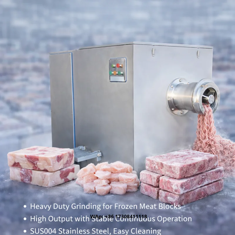 High Quality JR-160/200/250/300/330 Frozen Meat Block Grinder Meat Mincer Machine 5 Tons Meat Grinder Processing Machinery