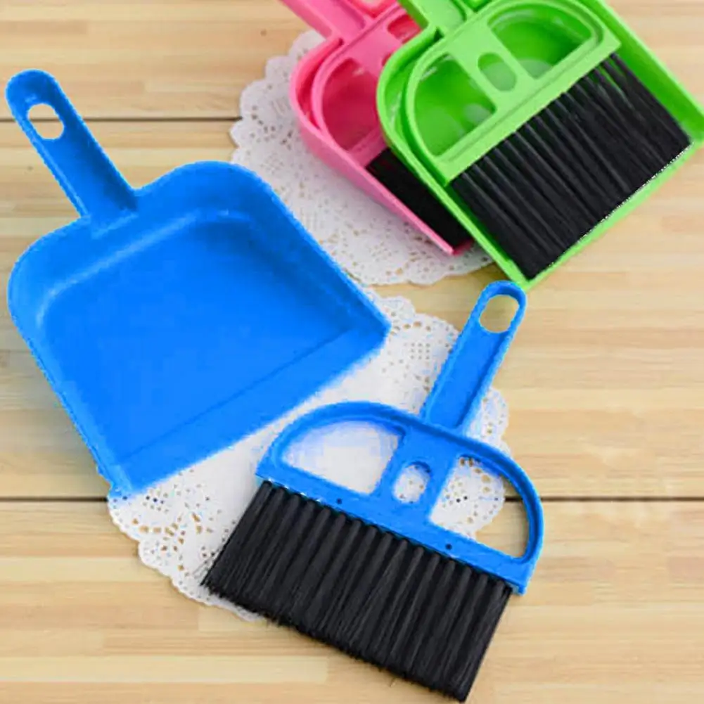 Mini Plastic Brooms Dustpans Home Cleaning Sweeper Dustpan Set Keyboard Cleaner Hand Brush Dustpan Set Children Brush Cleaner