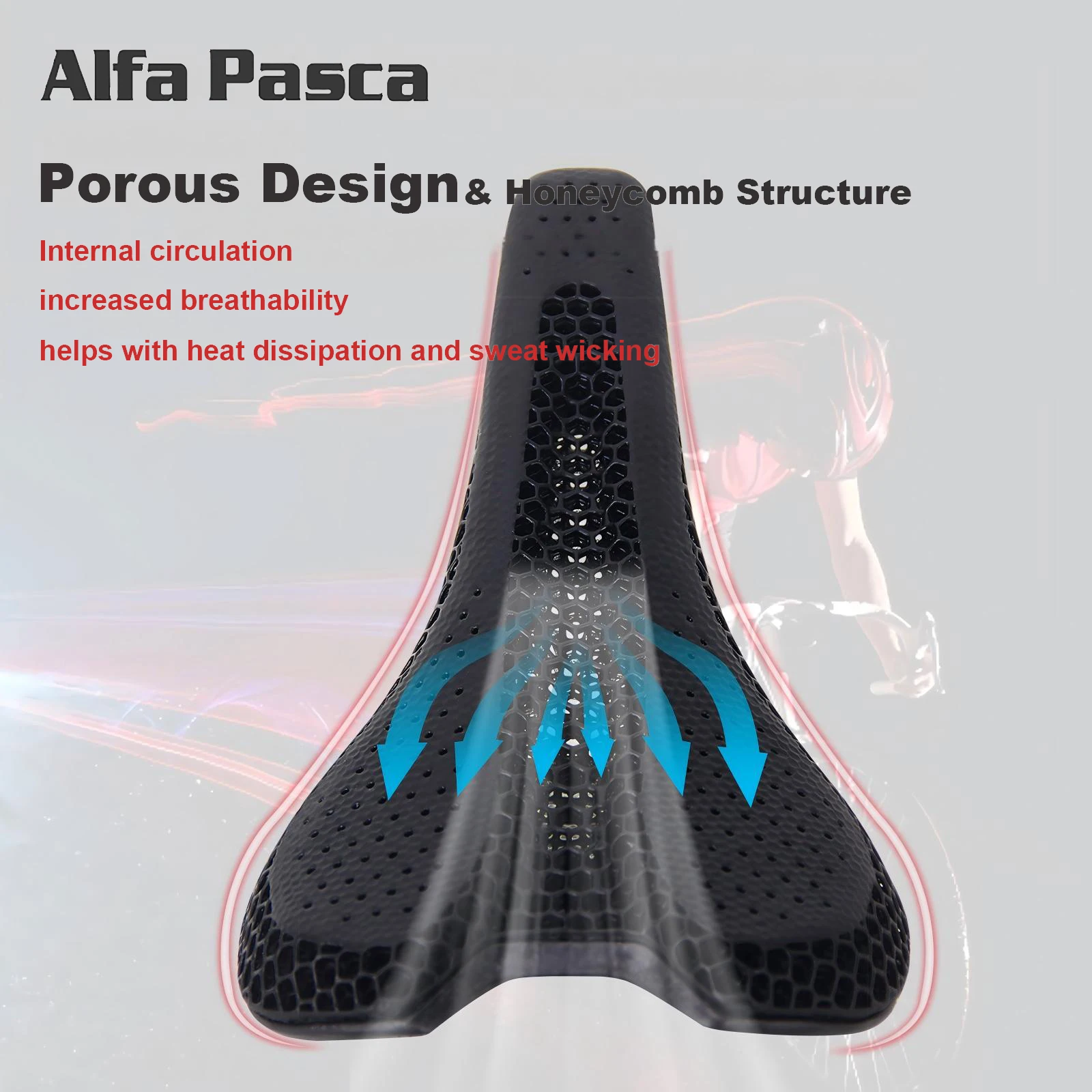 

Углеродное волокно с 3D принтом + велосипедное седло из ТПУ Alpa Pasca SL, полые, удобные, дышащие, чехлы на гоночное сиденье, аксессуары 250*144 мм