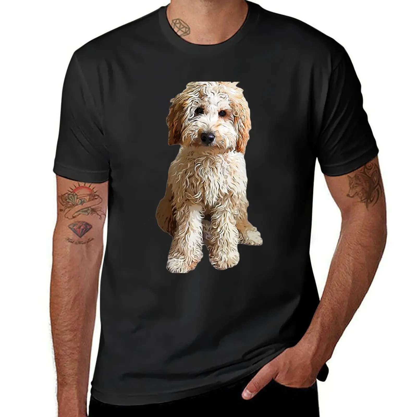 

Labradoodle Cute Puppy Dog T-Shirt tops Louboutins boys animal print plus sizes mens fashion