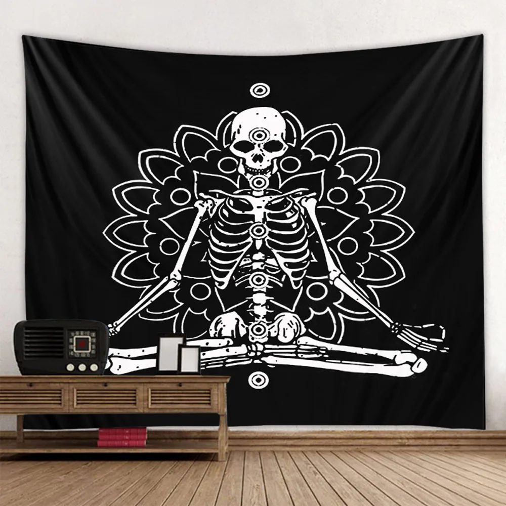 

Characteristic Skull Wall Hanging Tapestries Art Deco Blankets Curtains Hanging At Home Bedroom Living Room Decoration