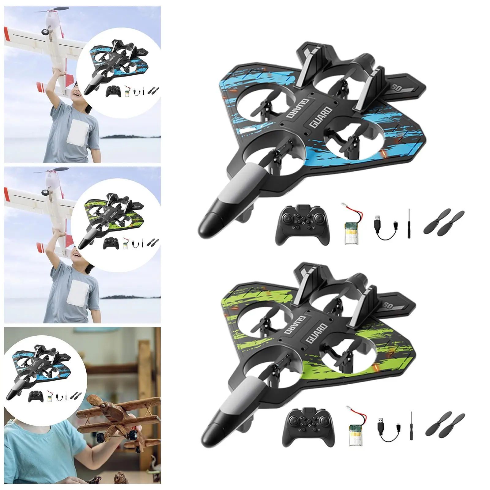 Foam Remote Control Airplane with Colorful Lights for 14 Years up Easy to Fly 6 Channels Drop Resistant Stunt Roll Fighter Model