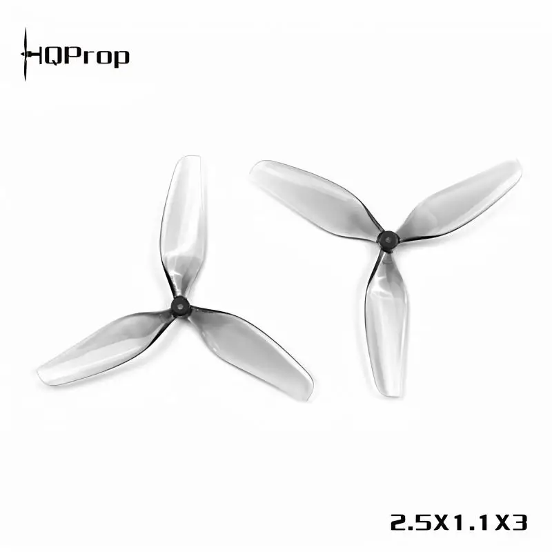 HQProp 2.5X1.1X3 2.5-calowa 3-łopatkowa śmigło CW/CCW z poliwęglanu, trzpień 1.2mm do drona RC, akcesorium do samolotu bezłopatkowego