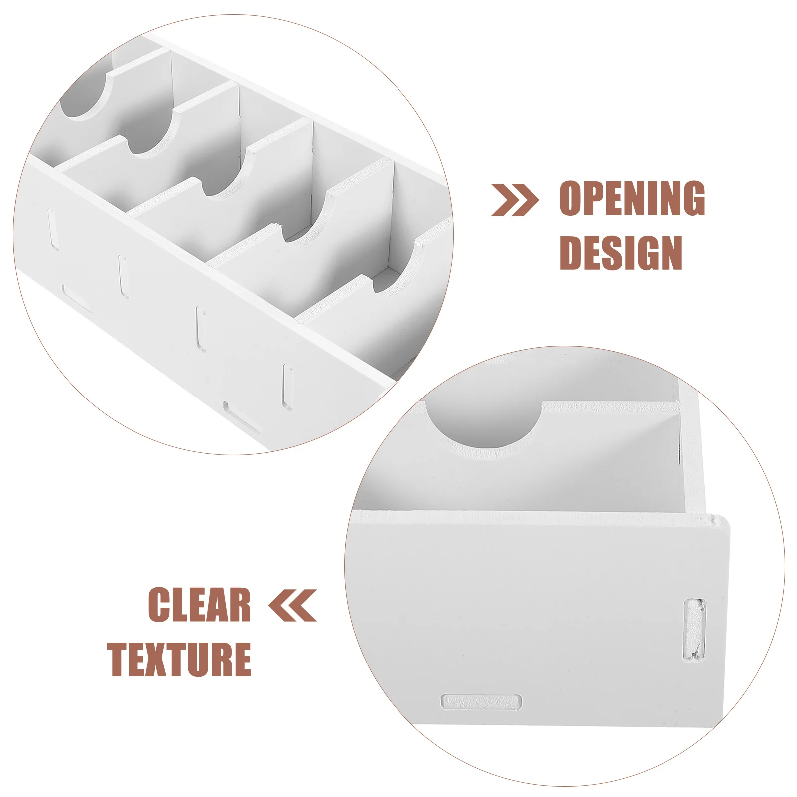 

White Multilayer Business Card Organizer Storage Case Small Desktop Office Stand Box Holder Open Style for Meetings Exhibitions