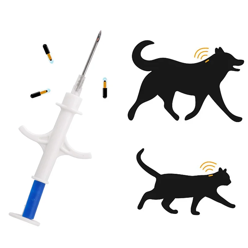 1/2/3/5Pcs Animal Chip Syringe ISO11784/85 FDX-B RFID ID Implanted Chip Pet Identification Cat Dog 1.25*7mm/1.4*8mm/2.12*12mm