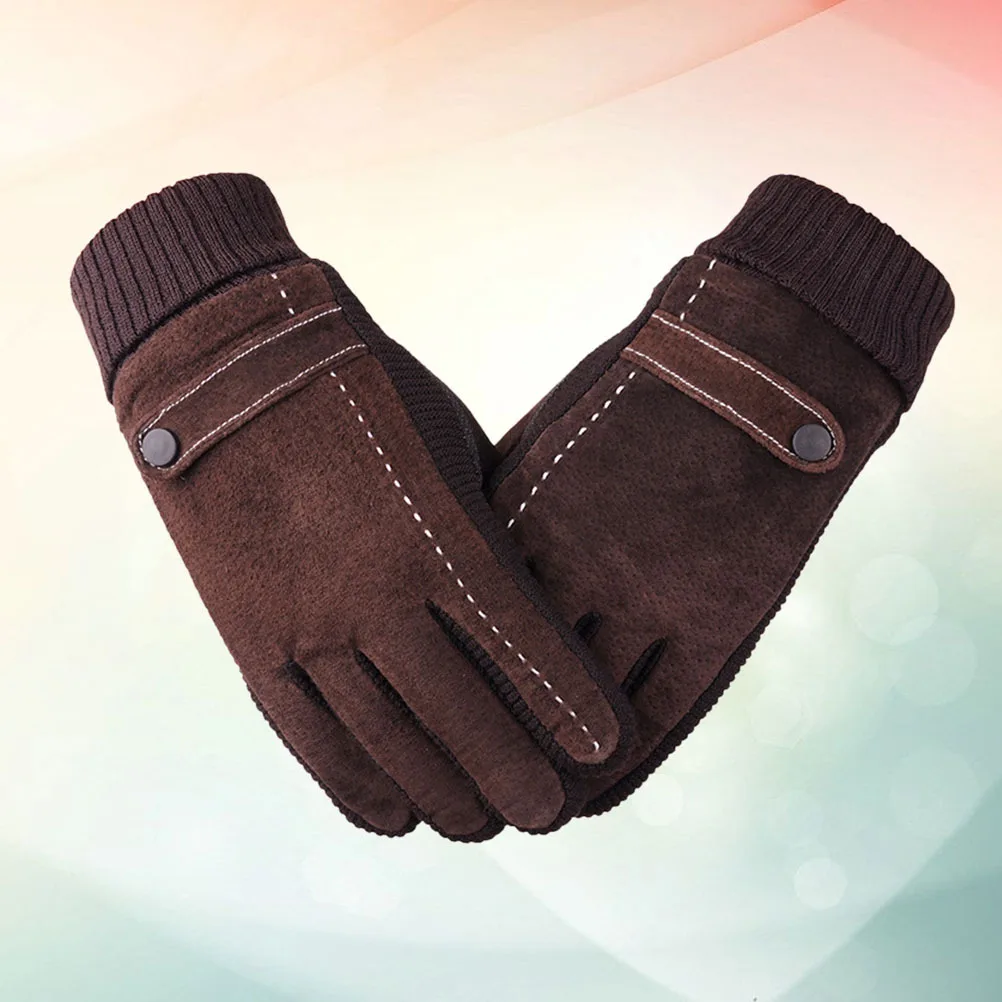 

Men's Winter Windproof Gloves Thick Warm Cold Proof Thermal Mittens for Driving Cycling Motorcycle Camping
