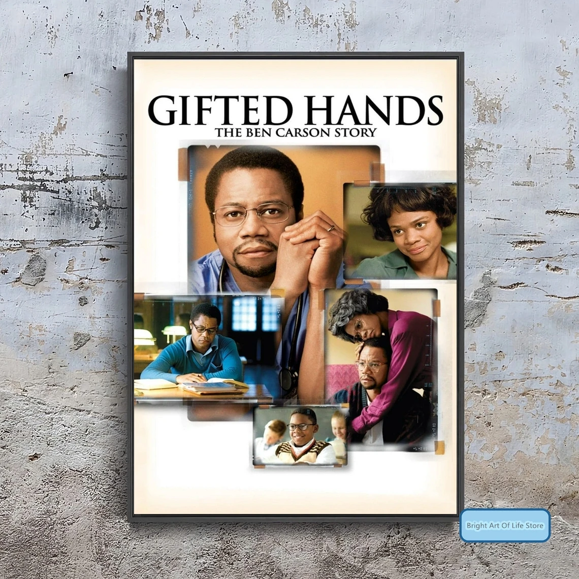 Gifted Hands The Ben Carson Story (2009) Movie Poster Cover Photo Canvas Print Wall Art Home Decor (Unframed)